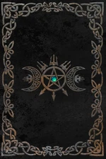 Blank Lined Journal for Book of Shadows : Sigil of Hecate & Poseidon Grimoire: F