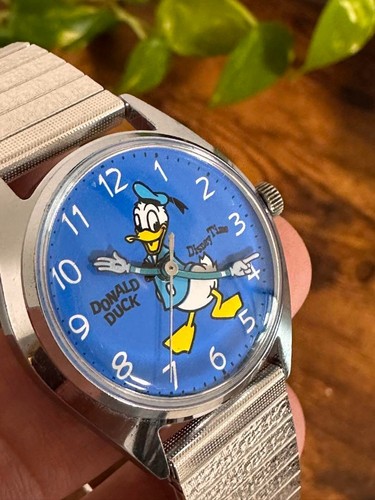 Disney Analog Manual Women Rare Retro Donald Duck Watch (Hand-Wound) Vintage JP - Picture 2 of 13