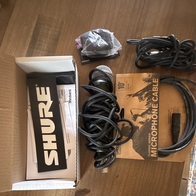 Shure SM58 Wired Handheld Dynamic Mic, Unidirectional, On/Off Switch, Cables