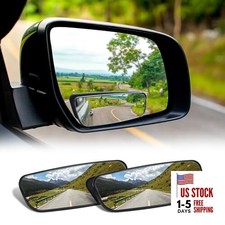 2 PCS Car Rear View Blind Spot Mirror, 3.7 x 1.4 Inches HD Glass Rectangle