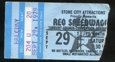 Vintage 1979 REO Speedwagon Blackfoot Concert Ticket Stub Ft Worth TX