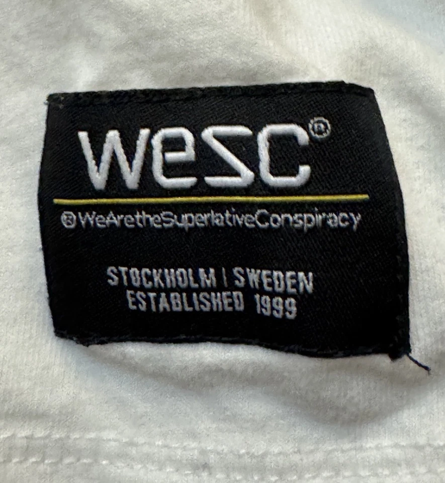 Camiseta WESC Trip Outside Mushroom para Hombres L Blanca Gráfico Psicodélico Camiseta de Patín Foto 3 de 4