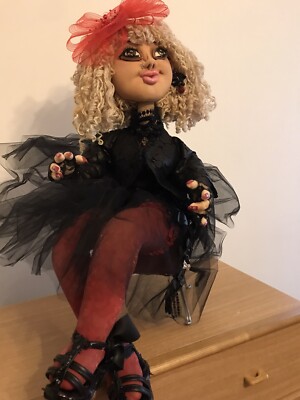 Bambola fatta a mano artigianale da collezione pezzo unico hand made  Burlesque