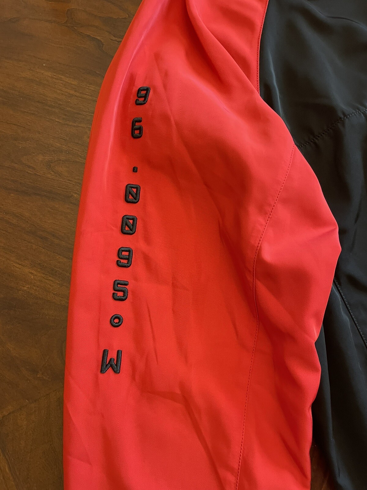 Men’s Pullover Jacket Red Black Windbreaker 1/4 Z… - image 4