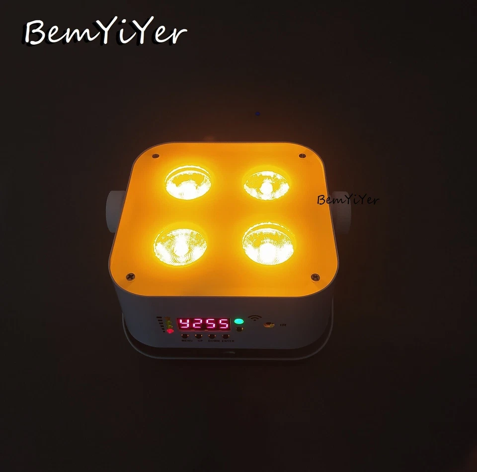 6pack 4x18W rechargeable Battery led Par Uplights DJ Wireless DMX IR RGBWA+UV - Image 4 of 4