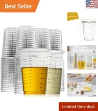 High-Quality 50 Pack 8 oz Disposable Measuring Cups for Liquid & Dry Ingredients