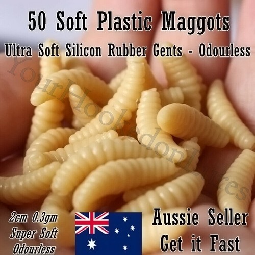 Soft Rubber Maggot Grub Gent Fishing Bait Maggots Lure Fish Baits Lures