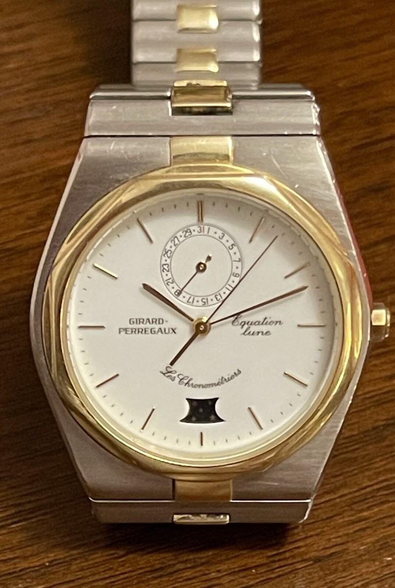 TWO TONE GIRARD-PERREGAUX 737-705 18K GOLD STAINLESS QUARTZ