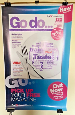 Original First Great Western ''Go Magazine'' Werbeplakat 25''x 40''. Undatiert