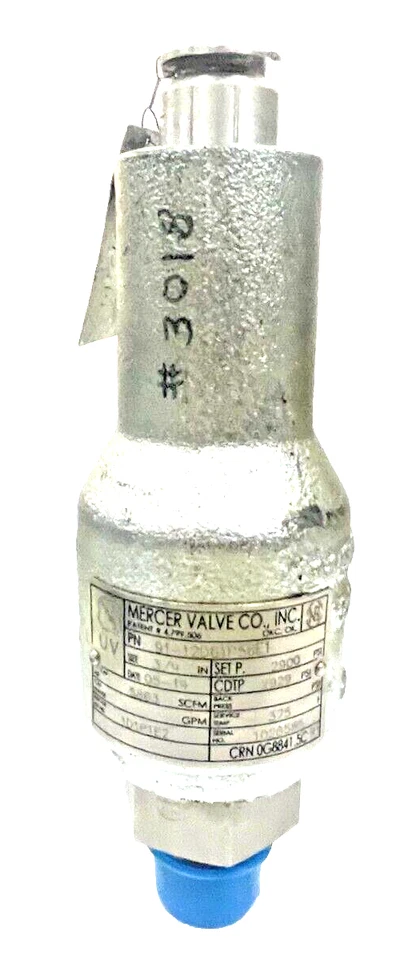 MERCER Safety Relief Valve 91-12D61P56E1 3/4 NPTM X 1" NPTF 3045 SCFM 1500 PSI - Image 3 of 4