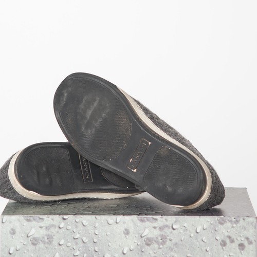 LANVIN Sneakers Gray Flannel Low Top EU6 US6.5 - Picture 6 of 6