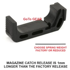 Polymer Extended Magazine Catch Release For Glock Gen 4 and 5 Plus Spring G17 19