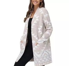 Frye Women's The Cozy Cardigan, Tan Oatmeal Combo , Size M