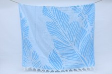 Asciugamani Turchi, Telo Mare, Telo Design Foglia, Turchese 40"x70"