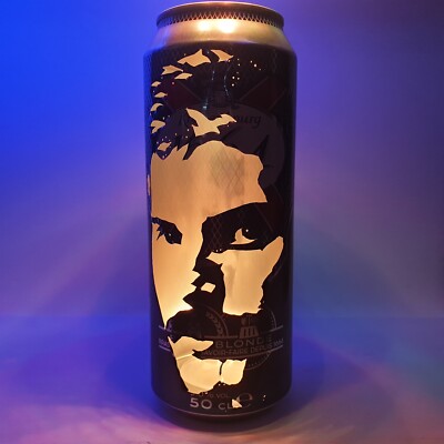 Freddie Mercury Beer Can Lantern! Queen Pop Art Tealight Candle Lamp Unique Gift