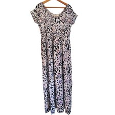 Soft Surroundings Maxi Dress Large Smocked Marcelo Lightweight Artsy Beachy
