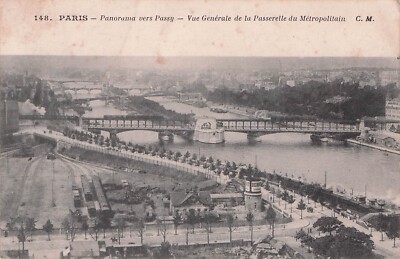 alte AK Card PARIS Metropolitan Metro Gateway PASSY Timb 1912