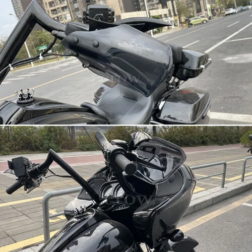 For Road King CVO/Road Glide Street Glide Motorcycle Handguards Shield Kit Foto 2 de 4