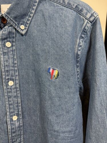 Camisa vaquera Paul Smith talla M bordada cebra talla M talla M para hombre nueva con etiquetas precio de venta sugerido por el fabricante 155 GBP - Imagen 5 de 9
