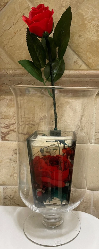 Candelabro de vidrio transparente Providence Hurricane, 10"x 6" Foto 3 de 4