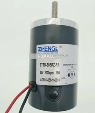 1Pcs New Micro DC motor double ball bearing ZYTD-60SRZ-R1 DC24V 2000rpm