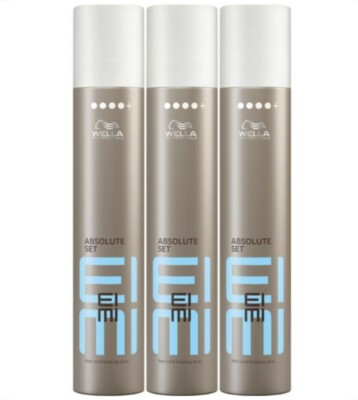 (35,44 /L ) 3 x Wella EIMI Absolute Set Finish Spray Haarlack ultra stark 300 ml