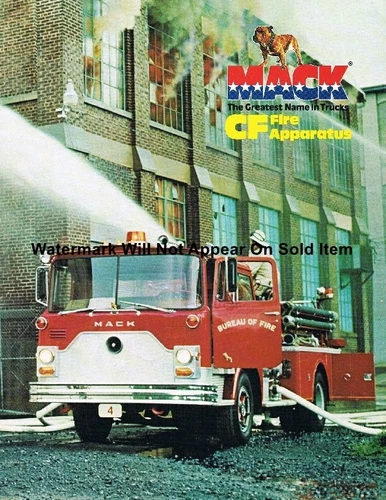Mack CF Fire Truck Sales Brochure Photograph Print 8.5x11"