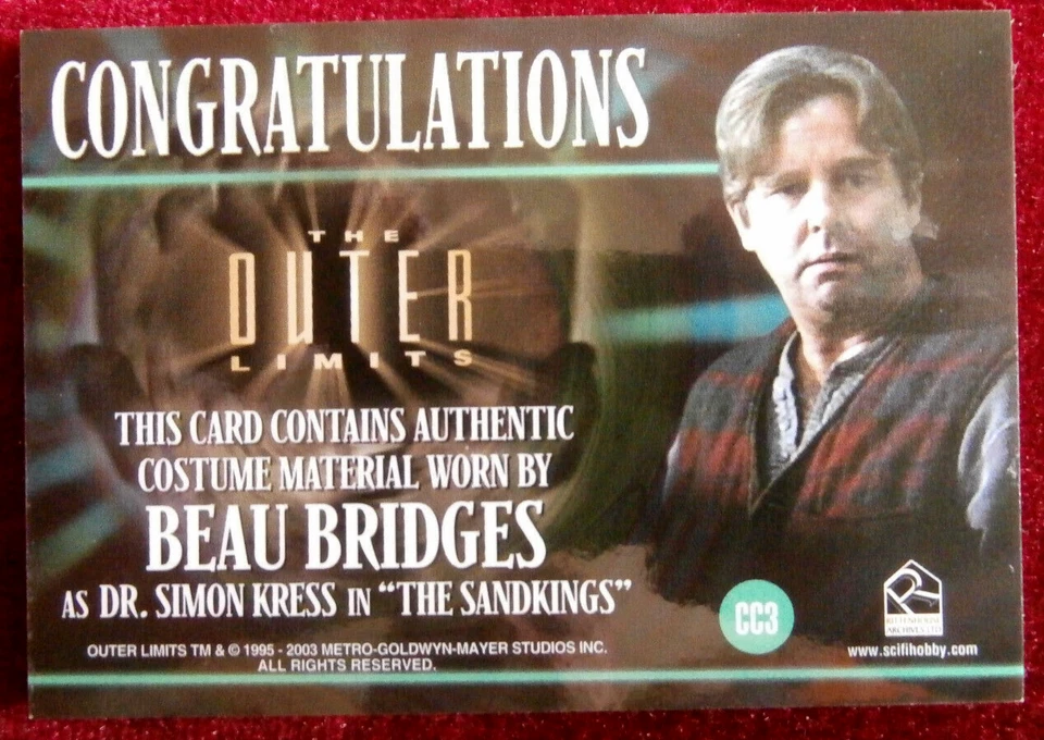 THE OUTER LIMITS - BEAU BRIDGES as Dr Simon Kress - VINTAGE Costume Card - 2003 - Image 2 of 2