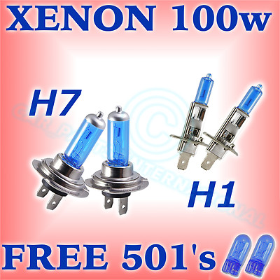 UPGRADE XENON BIRNEN HAUPT (DIP) VOLL (HOCH) FRONTNEBEL 100W H7 H1