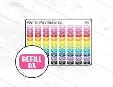 2175~~Refill RX Prescription Planner Stickers.