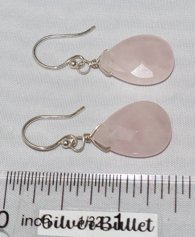Conjunto de colar e brincos de prata esterlina quartzo rosa Silpada W1057 e N1058 - Imagem 3 de 4
