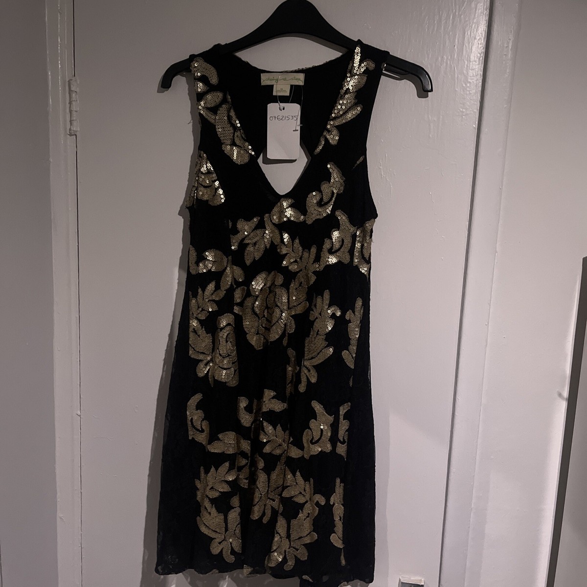 urban outfitters dress xs black and gold perfect for Christmas | eBay UK