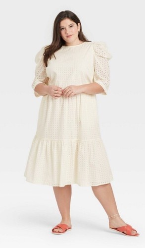 Elbow Sleeve Eyelet Dress Size XXL | eBay