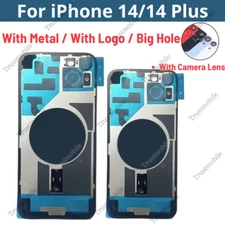 Replacement Rear Back Glass Big Hole With Frame For iPhone 14 15 ProMax Plus Lot