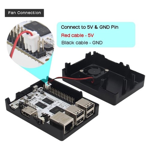 with Cooling Fan Case Enclosure forRaspberryPi 3B 3B Plus Computer Mainboard - Afbeelding 6 van 8
