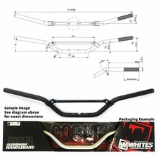 WHITES HANDLEBAR 7/8 (22.2MM) AL6061 BLK KTM SX85