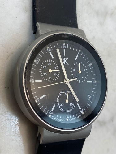 Calvin Klein Men’s Chronograph Watch. 50m WR Quartz Military Style SWISS K2182 - Picture 4 of 17