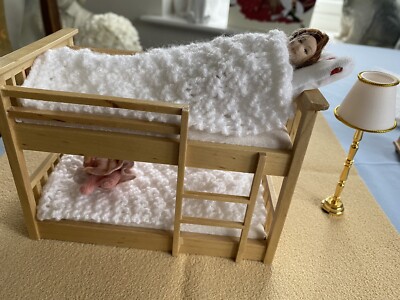 Puppenstubenüberwürfe/Decken für Etagenbetten/Einzelbetten X2 weiß