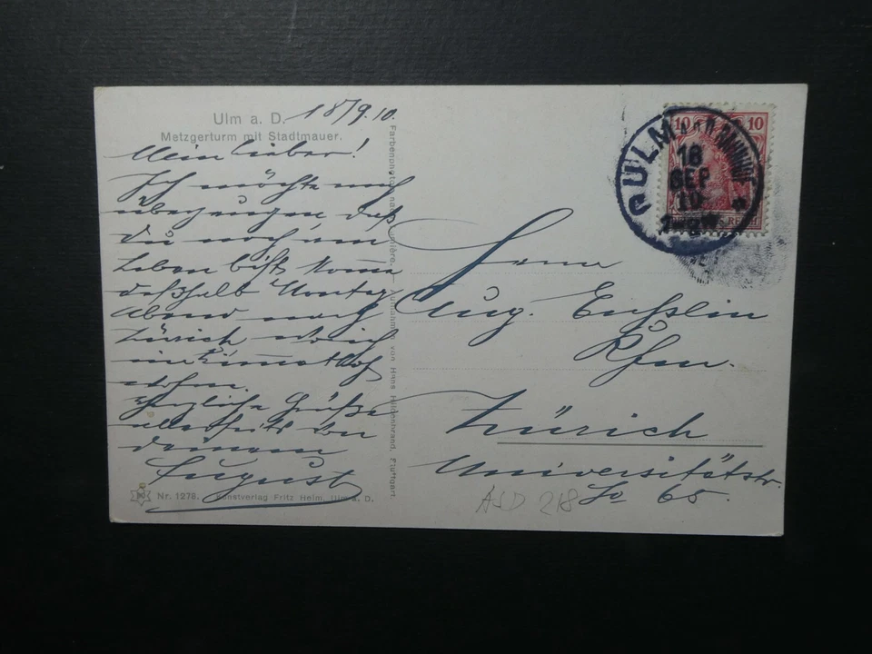 218 Ulm an der Donau Metzgerturm Stadtmauer 1910 Baden Württemberg -25%! - Bild 2 von 2