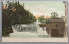 Messalonskee Stream Cascade, Oakland ME Maine 1907 Postcard (#F315)