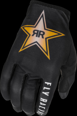 Fly Racing Lite Rockstar Gloves Black/Gold - Adult X-Large
