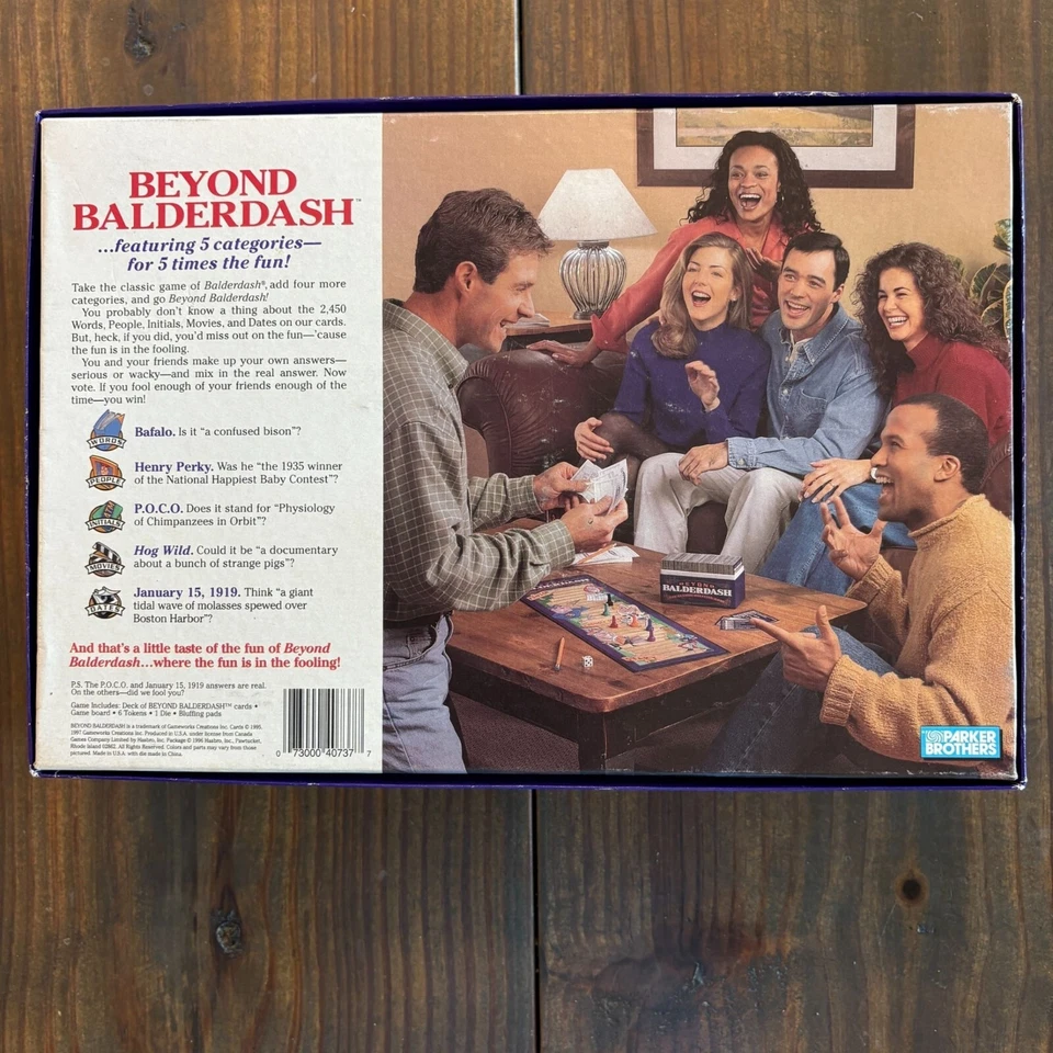 Beyond Balderdash Classic Bluffing Board Game 1997 Hasbro Vintage Complete - Image 4 of 4