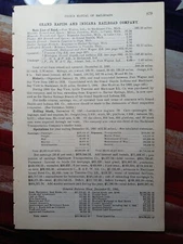 ~1892 Train Report GRAND RAPIDS & INDIANA RAILROAD Carey Olga Vincent Michigan 