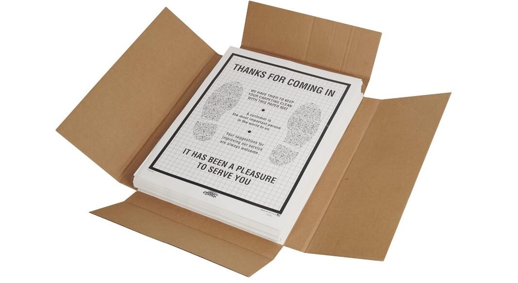 500x Car Floor Mats Plastic Coated Disposable Paper Protective Dealer Garage