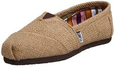 Toms Classic Natural Burlap Womens Canvas Espadrilles Shoes Slipons