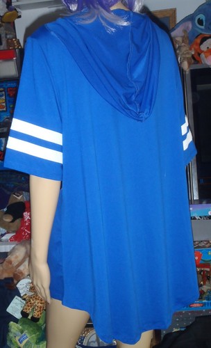 New DISNEY STITCH Ladies Lace up Hooded SHIRT TOP Junior XXL NWT - Picture 2 of 6