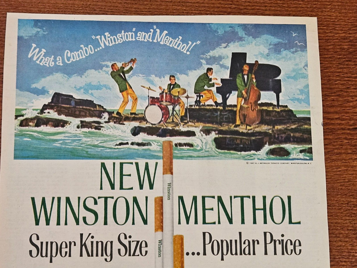 New Winston Menthol Cigarettes Advertisement from 1967 The Sporting News