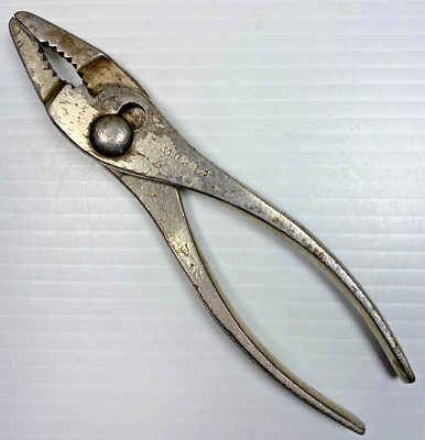 Vintage Hudson Forge Co. Thin Nose Slip Joint Pliers 6-1/2'' Long USA Tool