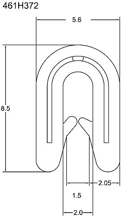 Kleine verstärkte flexible Gummikantenverkleidung Dichtung 8,5 mm x 5 mm. Passt 1-2 mm Panel. - Bild 3 von 7