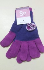Winter So Kids Gloves Girl Pink/Purple Flower Magic Warm Glove One Size 